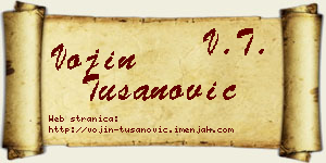 Vojin Tušanović vizit kartica